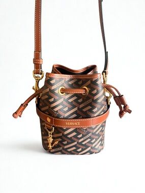 Versace La Greta Mini Bucket Bag